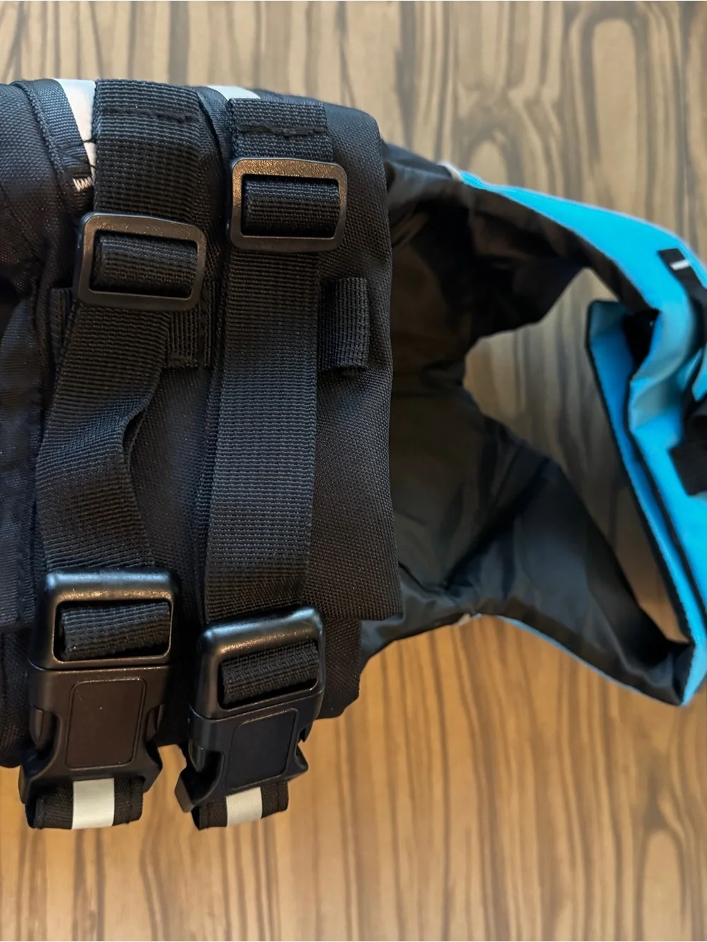 Blue Reflective Dog Life Jacket with Handle